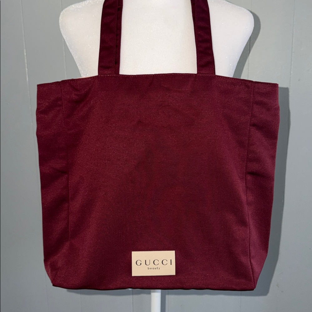 Gucci Beauty Burgundy Tote Bag